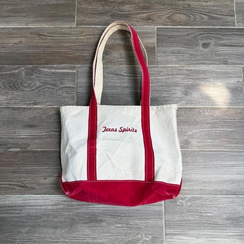 Vintage LLBEAN boat and tote Texas canvas bag